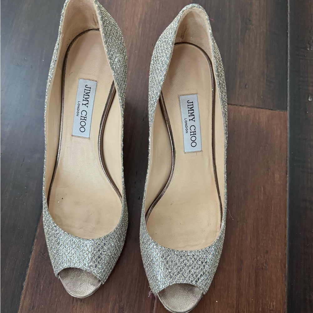 Jimmy Choo Open Toe Pumps